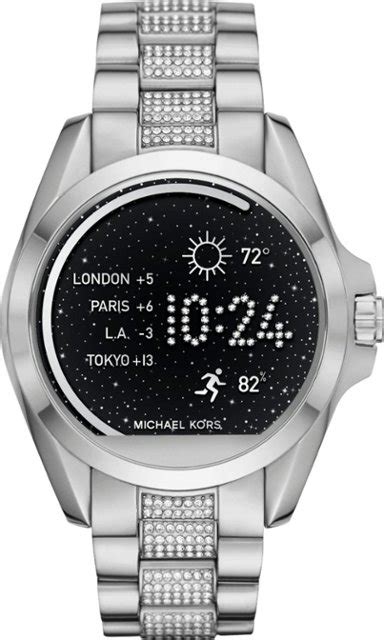 michael kors access bradshaw silver-tone smartwatch mkt5000|Bradshaw Silver.